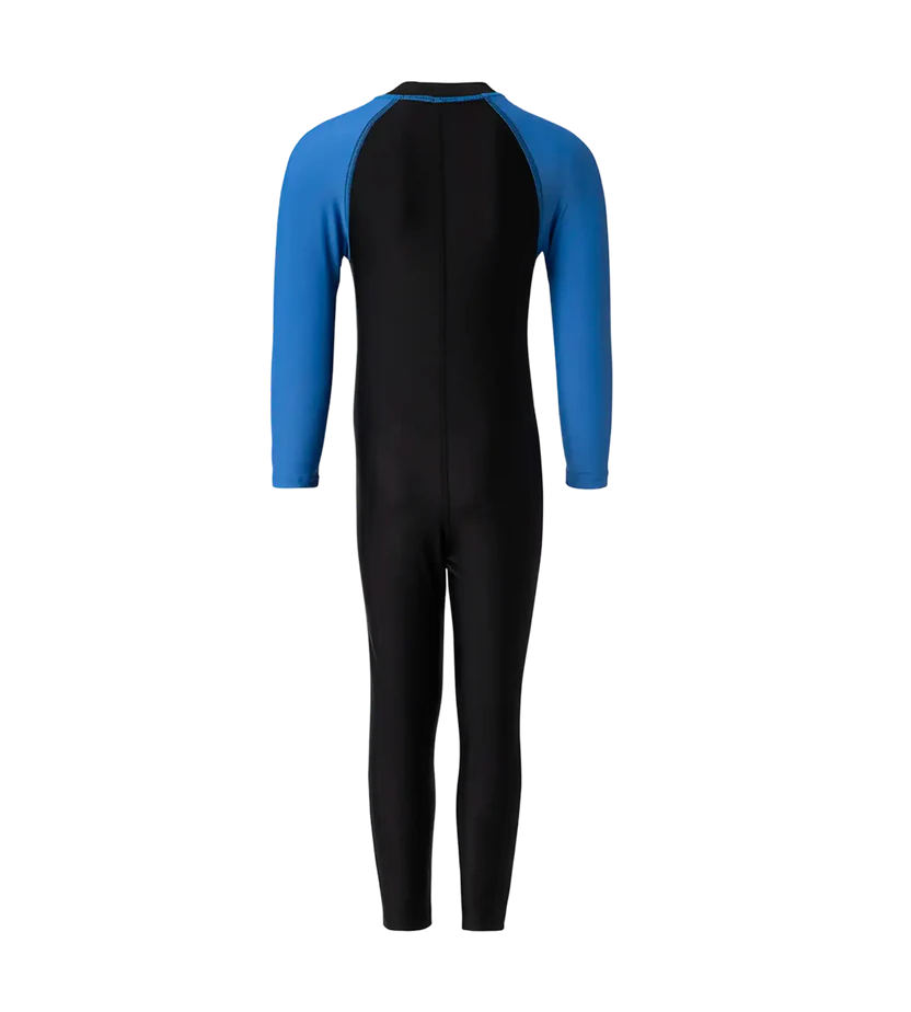 Speedo Boy's Endurance10 Color Block All In One Suit - Black & Turkish Sea