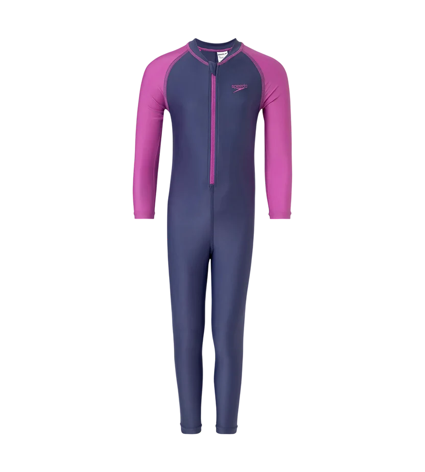 Speedo Tots Endurance10 Color Block All In One Full Body Suit Harmony & Coral Sands