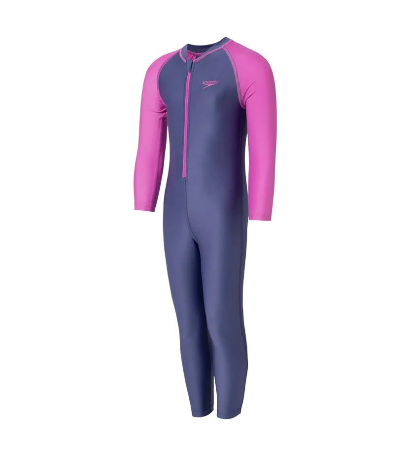 Speedo Tots Endurance10 Color Block All In One Full Body Suit Harmony & Coral Sands