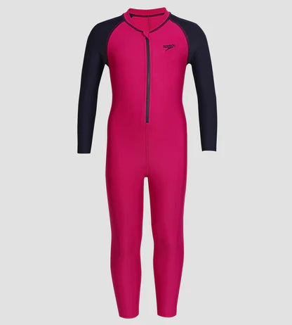 Speedo Tots Unisex Endura Brite All In One Full Body Suit For Boys and Girls - Berry & True Navy