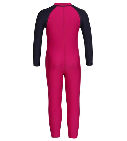 Speedo Tots Unisex Endura Brite All In One Full Body Suit For Boys and Girls - Berry & True Navy
