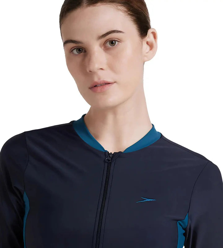 Speedo Women's Endurance10 Two Piece Full Body Suit Swimwear - TrueNavy - DarkTeal