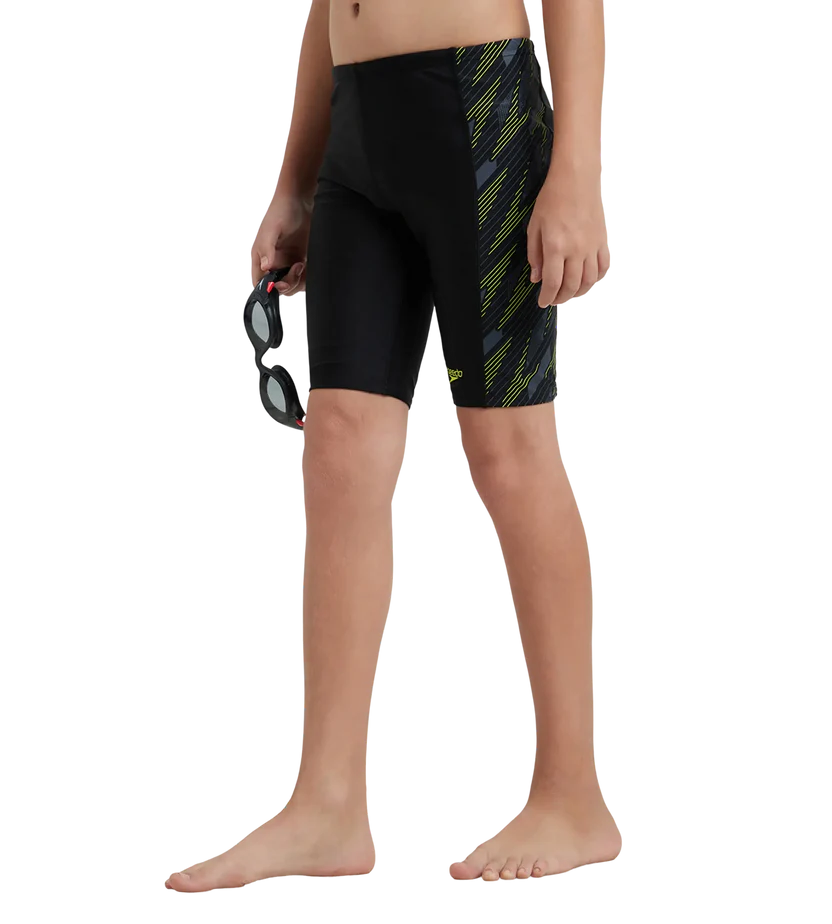 Speedo Boy's Endurance10 Side Panel Hyperboom Print Jammer