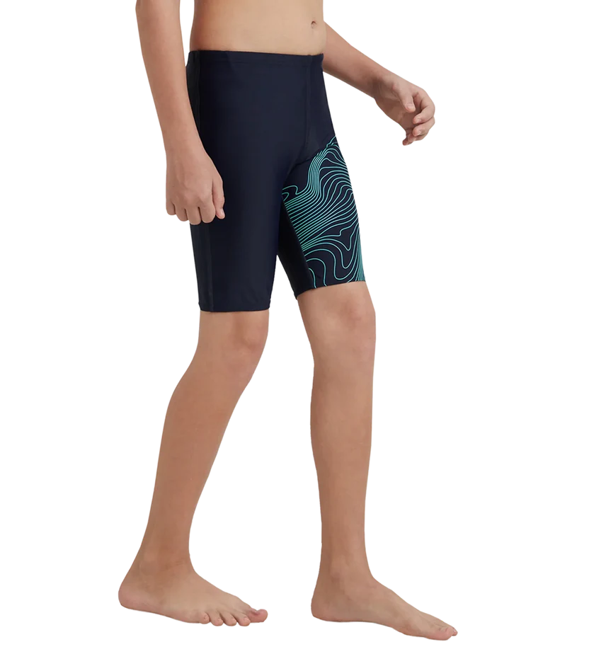 Speedo Boy's Endurance 10 Tide Print Sports Gala Logo Jammer
