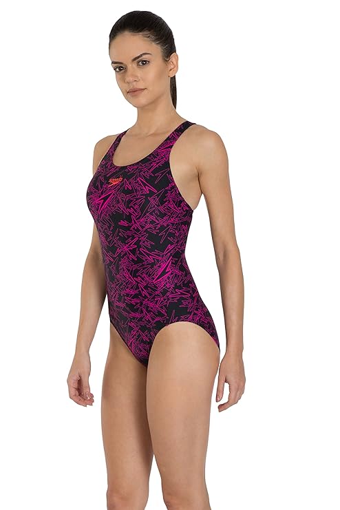 Speedo Women's Endurance10 Boom Allover Racerback One Piece Swimwear