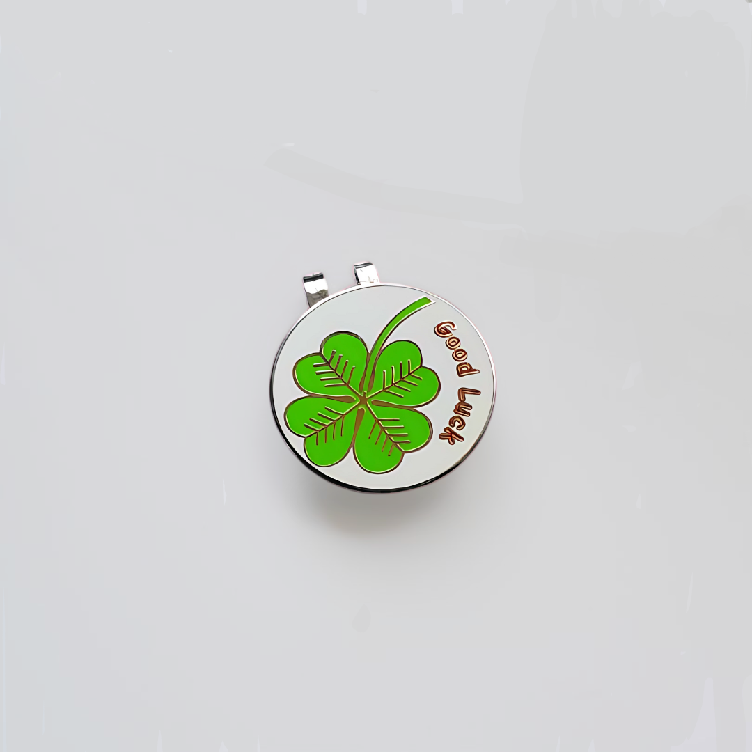 GolfBasic Good Luck Ball Marker & Magnetic Cap Clip