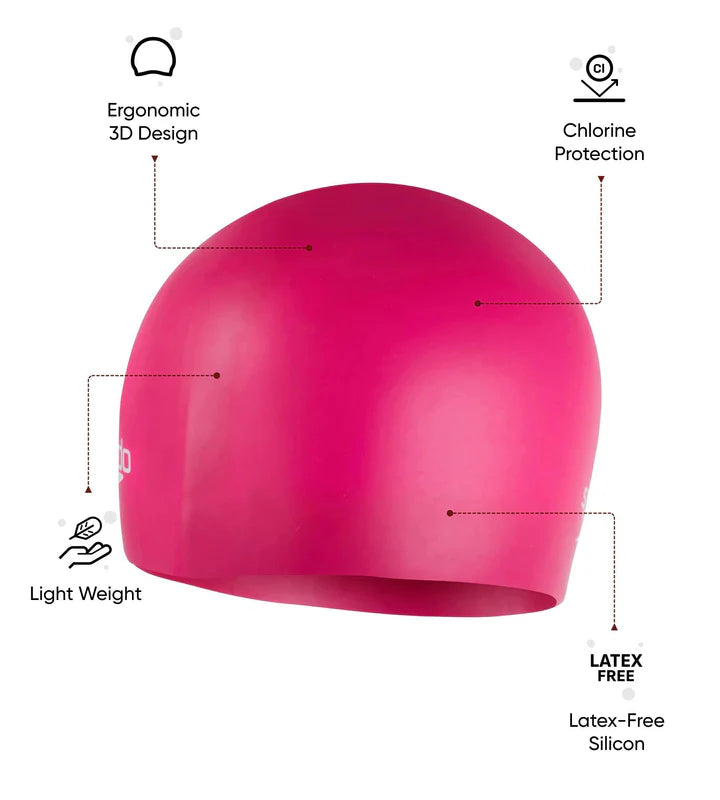 Speedo Unisex Plain Moulded Silicone Swim Cap