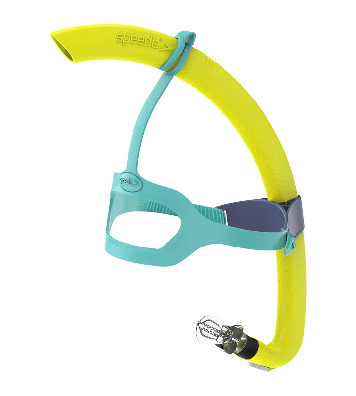 Speedo Unisex Kids Centre Snorkel With Head Belt For Boys and Girls - Yellow