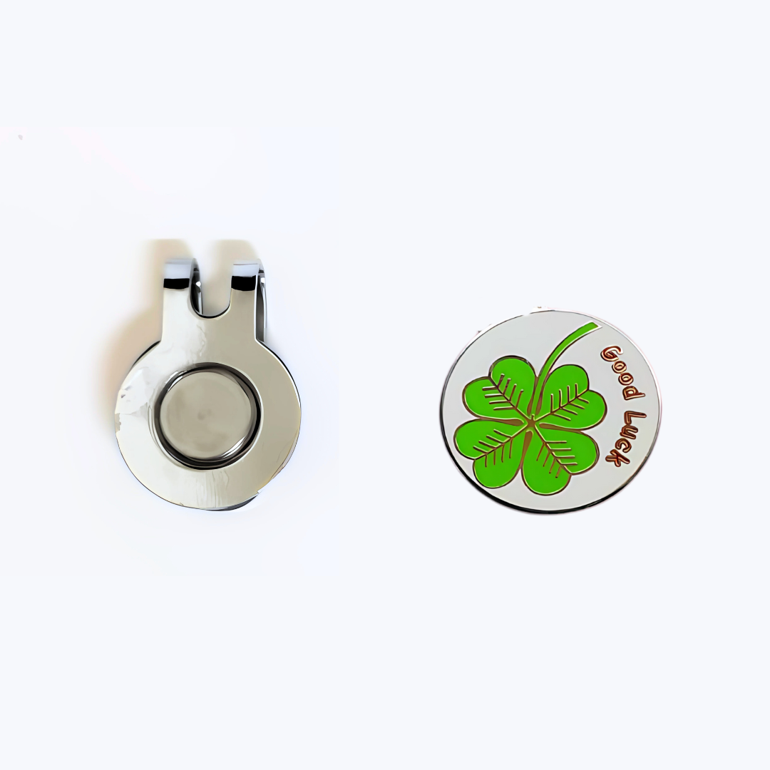 GolfBasic Good Luck Ball Marker & Magnetic Cap Clip