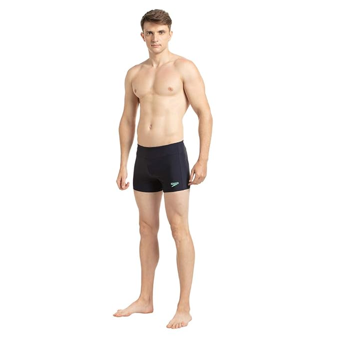 Speedo Mens Essential Houston Aquashort - True Navy & Green Glow