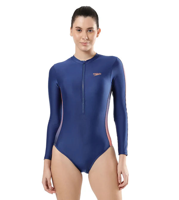 Long sleeve speedo swimsuit discount