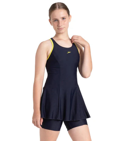 Speedo Girl's Endurance 10 Racerback Swimdress With Boyleg