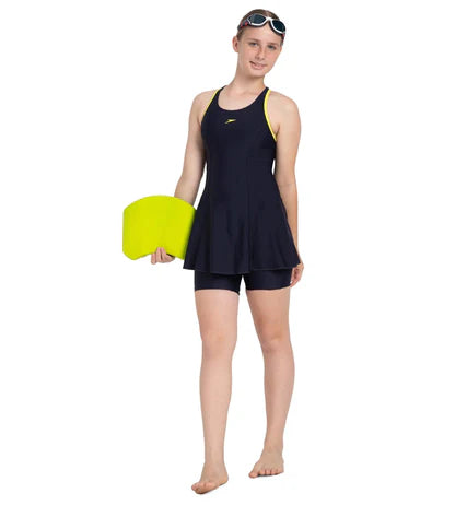Speedo Girl's Endurance 10 Racerback Swimdress With Boyleg