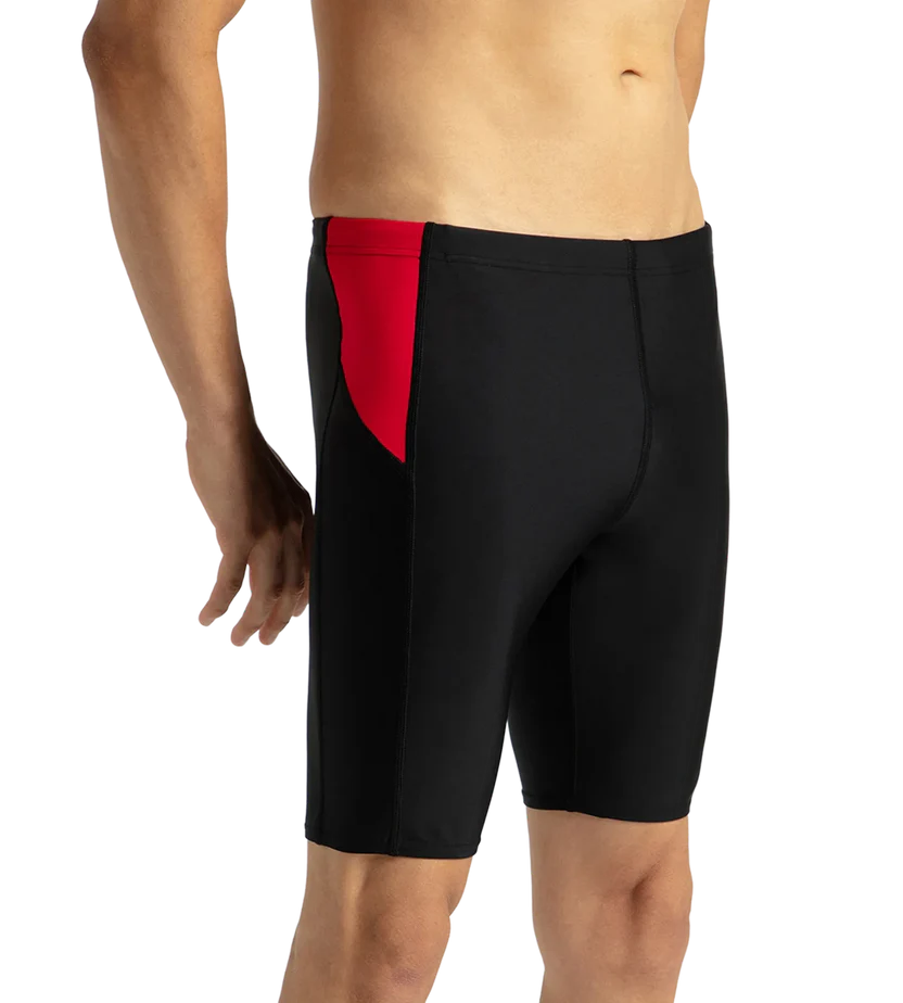 Speedo Men's Endurance 10 Dive Jammer Black, Fed Red & Dove Grey