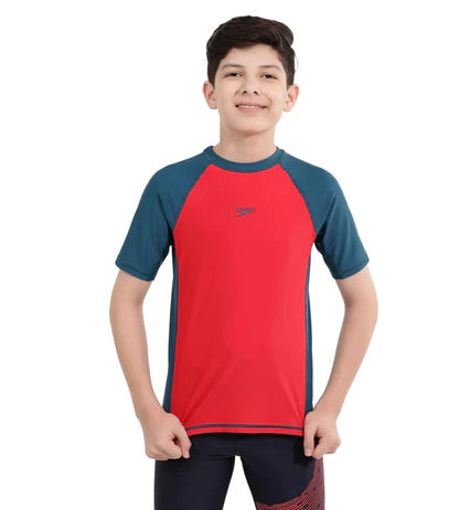 Speedo Boy's Endurance 10 Short Sleeve Suntop