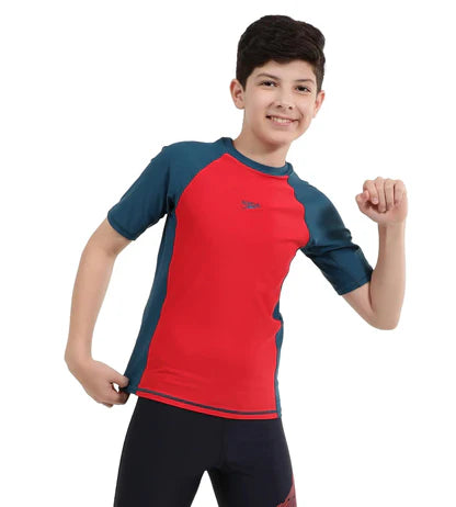 Speedo Boy's Endurance 10 Short Sleeve Suntop