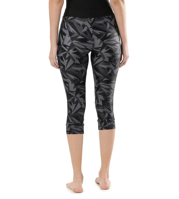 Speedo Women's Printed Contrast Swim Capri