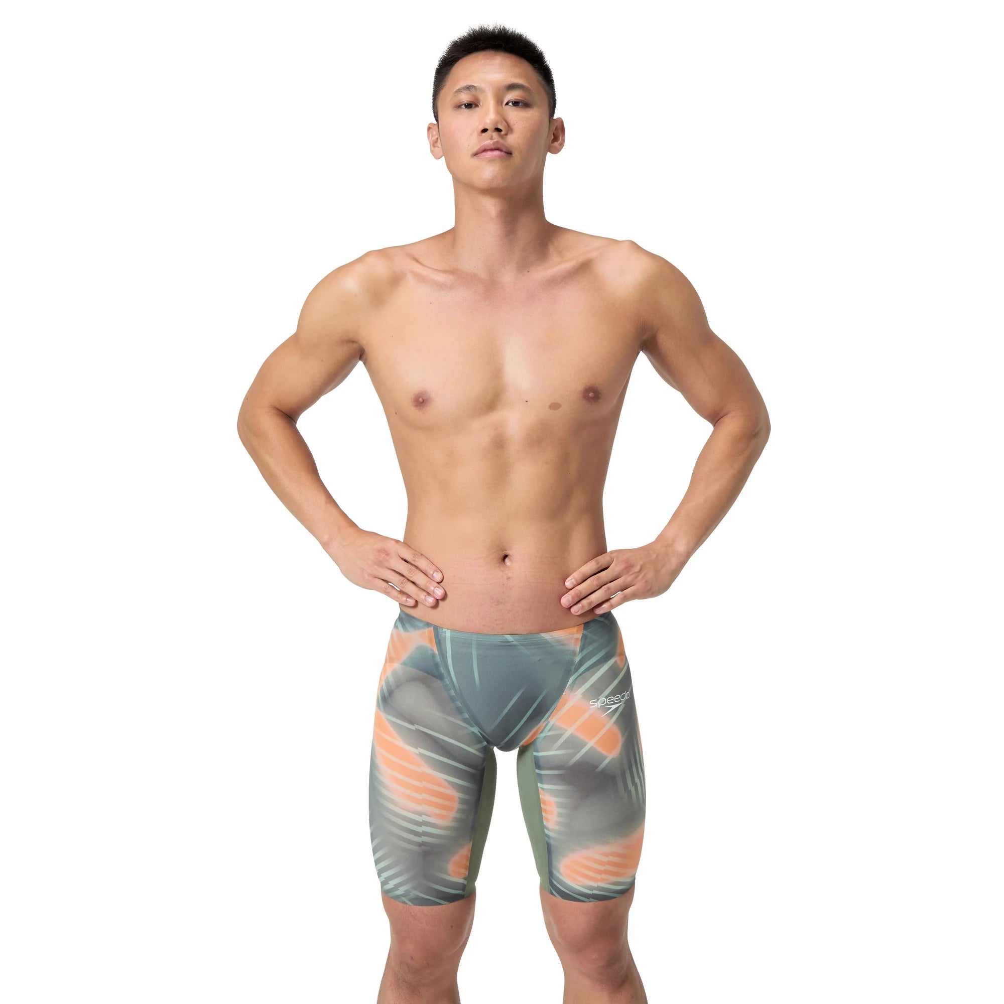 Speedo Mens Fastskin LZR Pure Valor 2.0 Jammer - Country Green / Nectarine