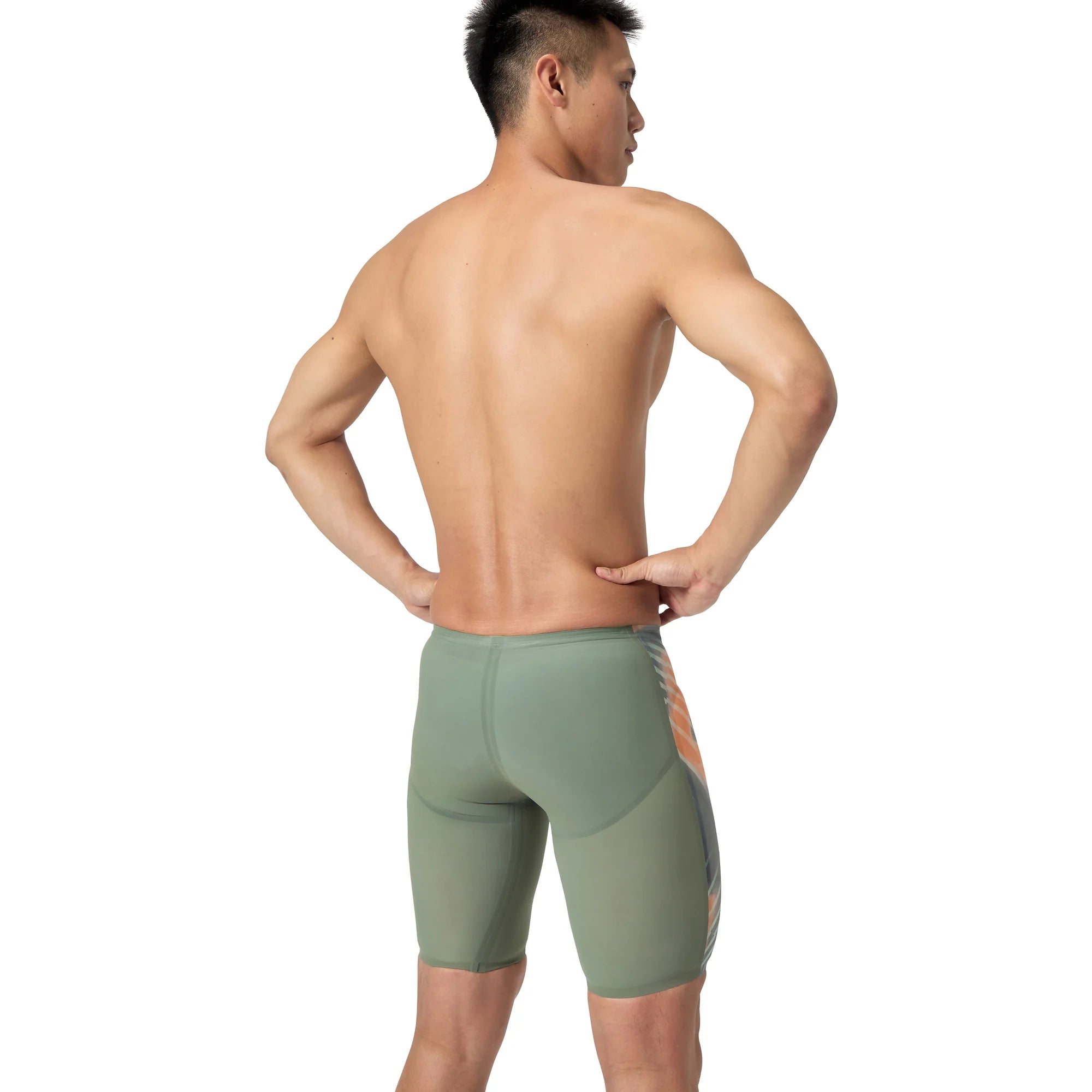 Speedo Mens Fastskin LZR Pure Valor 2.0 Jammer - Country Green / Nectarine
