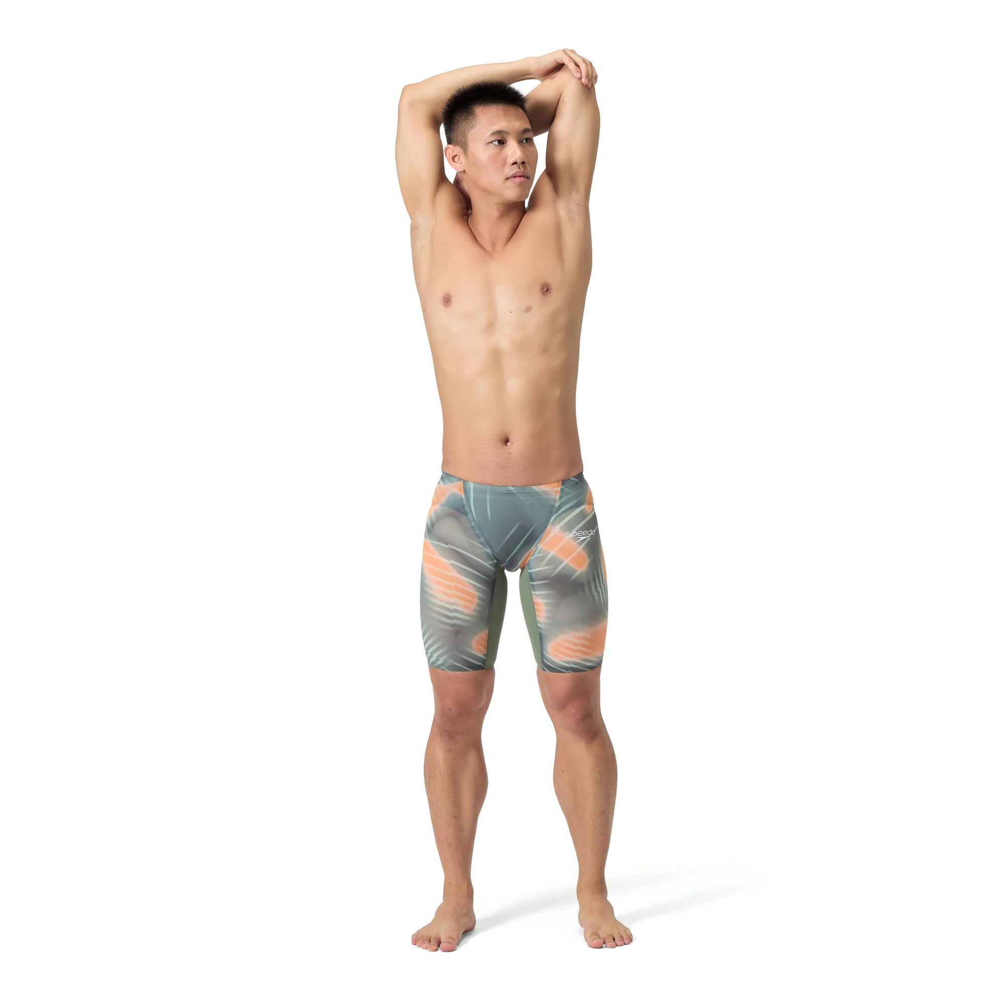 Speedo Mens Fastskin LZR Pure Valor 2.0 Jammer - Country Green / Nectarine