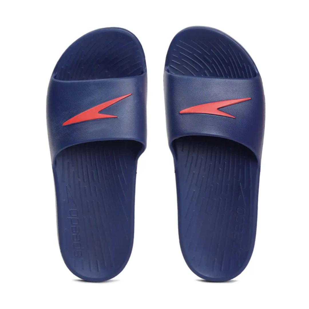 Speedo Men's Single Color Slides - Ammonite & Fed Red