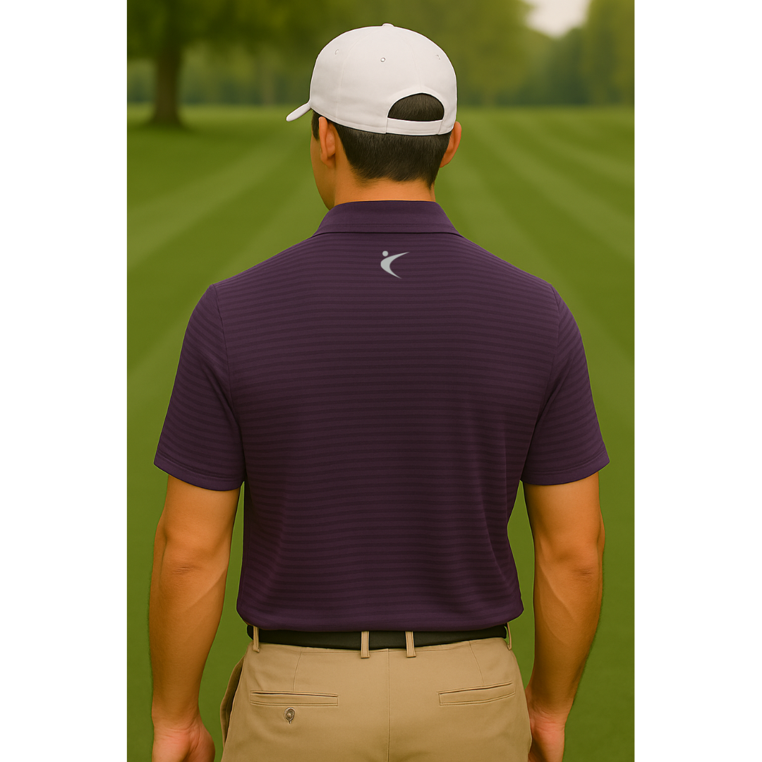 GolfBasic Deep Plum Men's Polo T-shirt