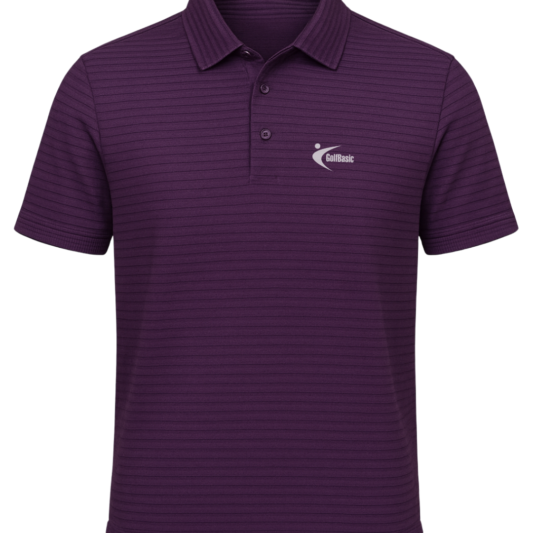 GolfBasic Deep Plum Men's Polo T-shirt