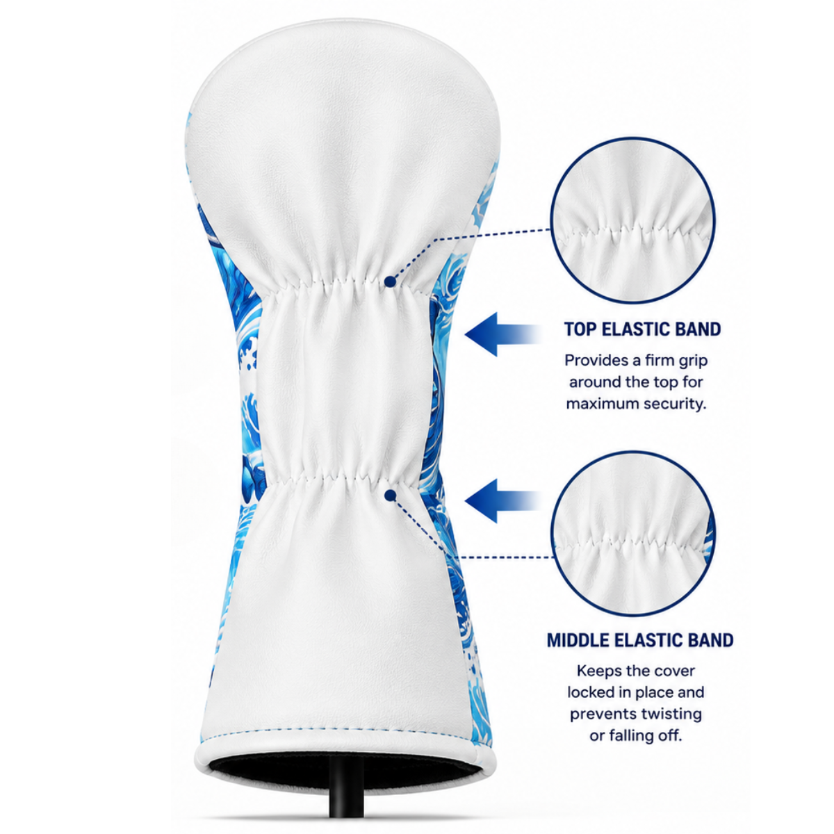 GolfBasic Dolphin Wave Golf Headcover Set