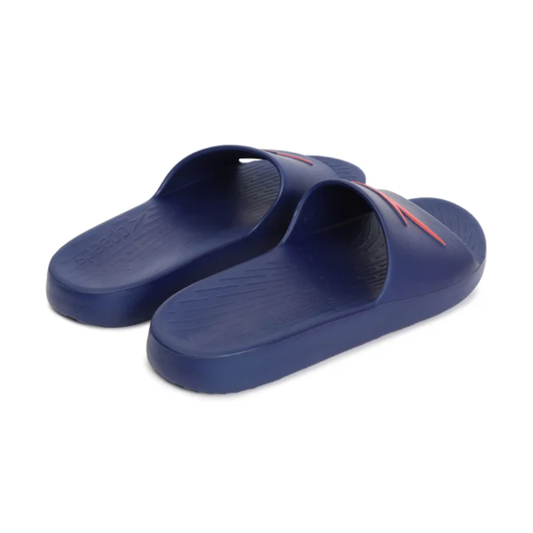 Speedo Men's Single Color Slides - Ammonite & Fed Red