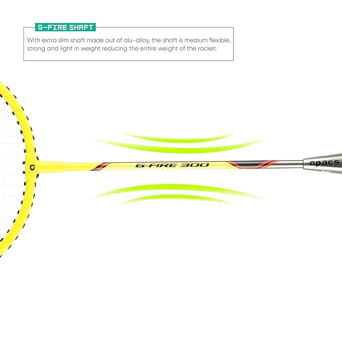 Apacs G-Fire 300 Strung Badminton Racquet -Yellow