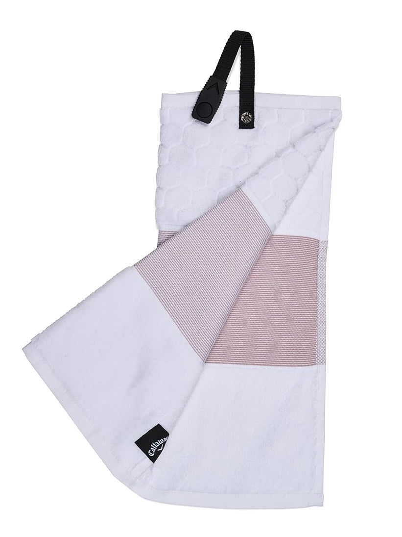 Callaway TW CG Trifold Towel Mauve/WHT
