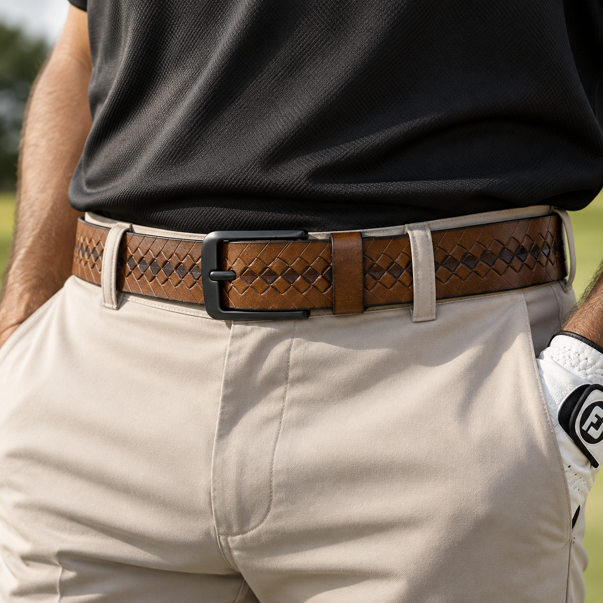 GolfBasic Elite 100 Leather Belt for Men