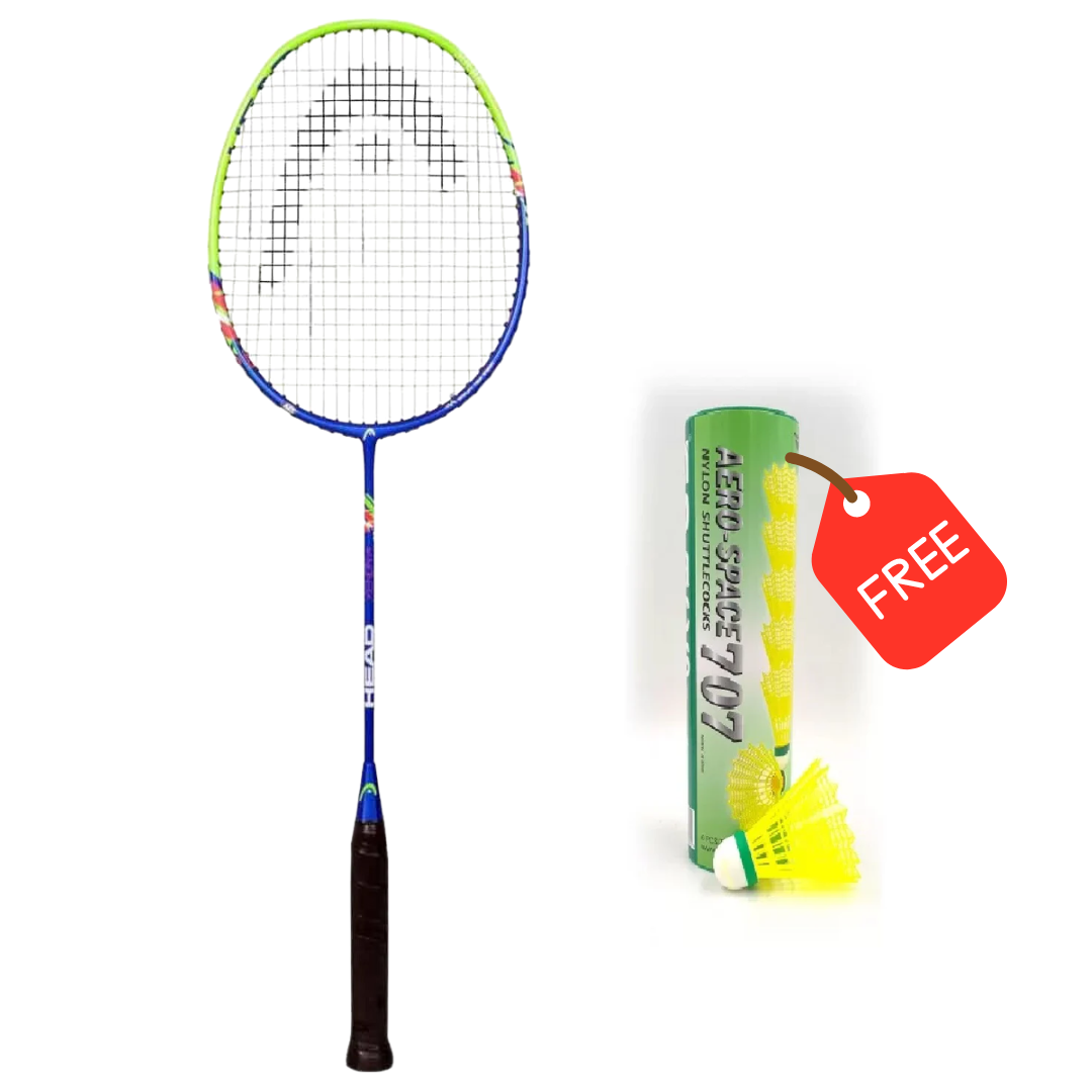 Head Xenon Lite Unstrung Badminton Racquet (Blue/Lime)