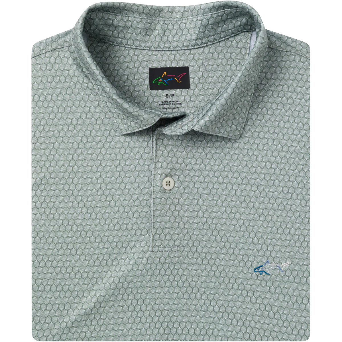Greg Norman Men’s ML75 Hexagonal Ray Golf Polo (US Size)