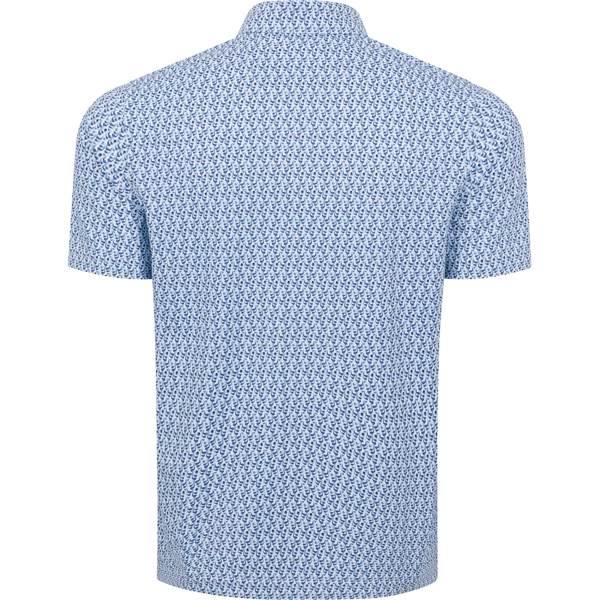 Greg Norman Irons Golf Polo for Men back view in white