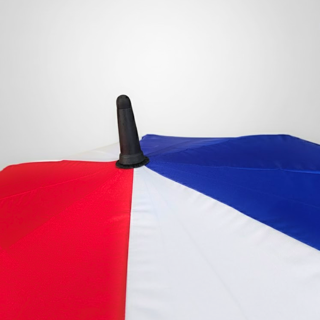 GolfBasic 60'' Double Canopy Golf Umbrella (Red/White/Blue)