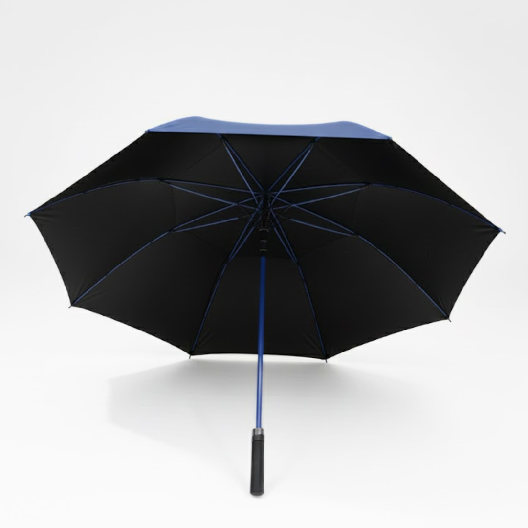 GolfBasic 60'' Double Canopy Golf Umbrella (Red/White/Blue)