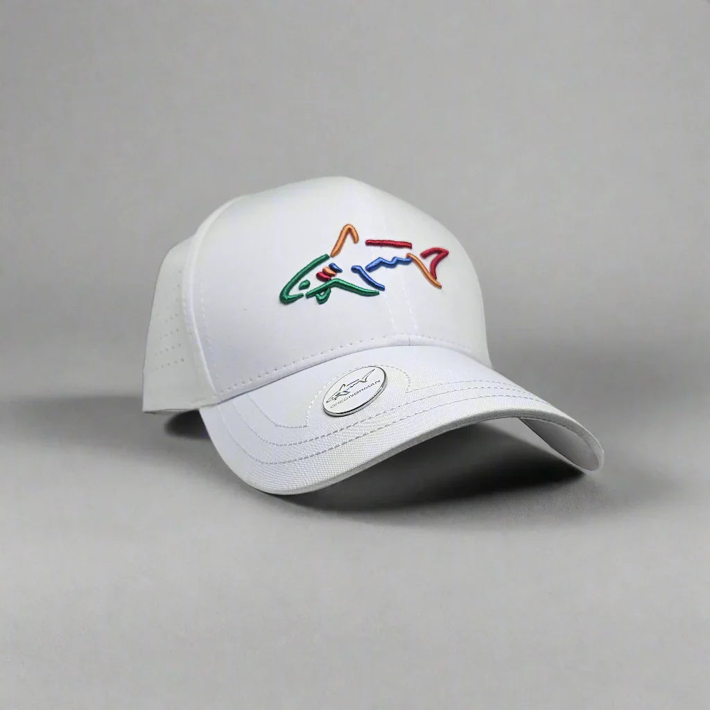 Greg Norman Men's Shark Logo Premium Golf Cap with Marker