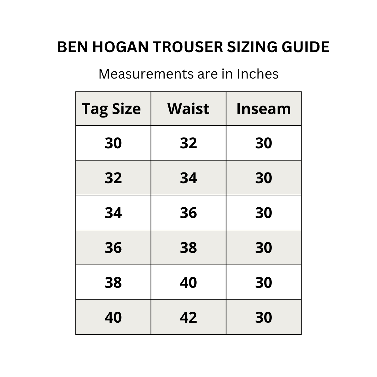 Ben Hogan Men's Active Flex 4 Way Trousers (US Sizes)