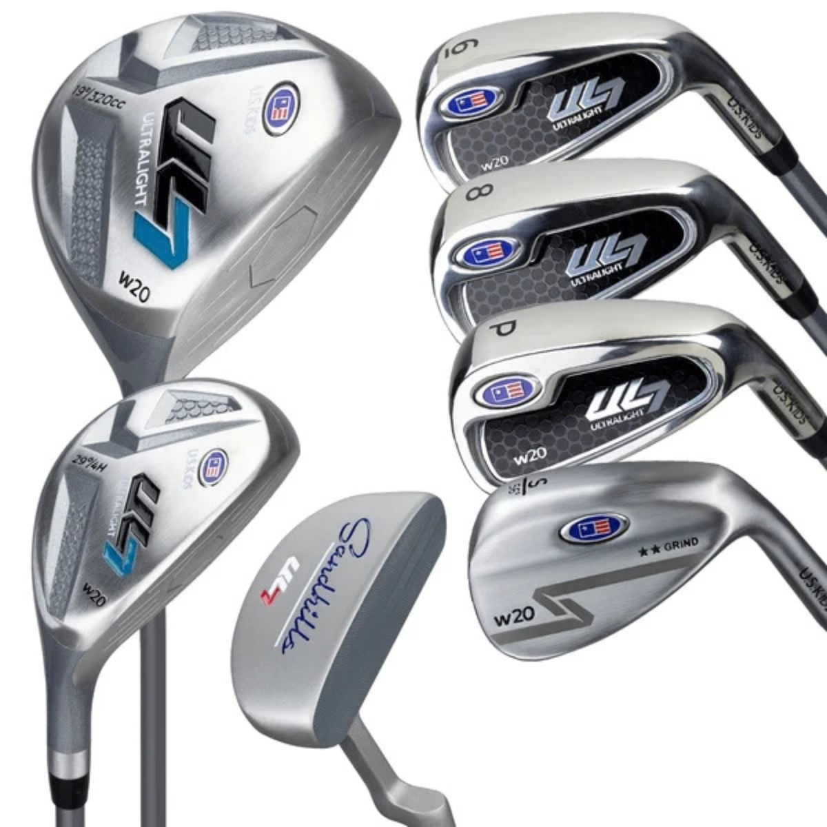 U.S. Kids Golf UL7 48" All Graphite Set with Steel Putter (7-Club)