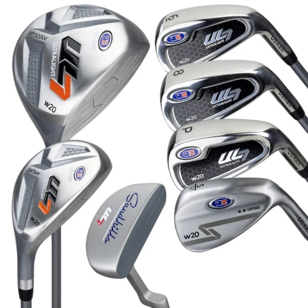 U.S. Kids Golf UL7 51" All Graphite Set with Steel Putter (7-Club)