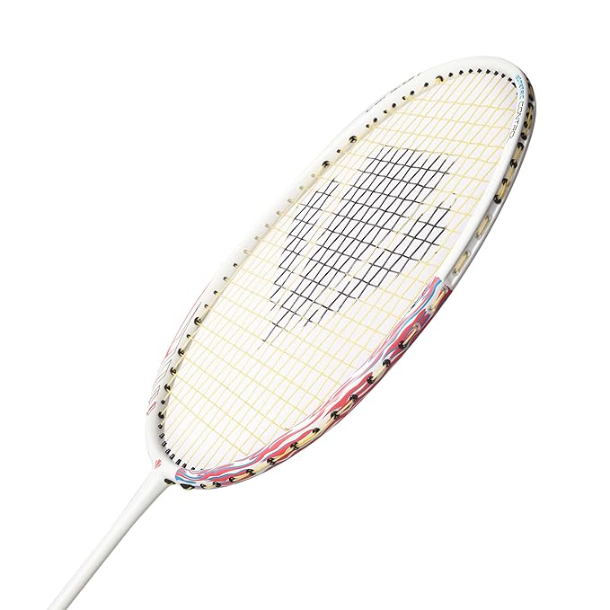 Carlton Heritage V5.0 G1 HL Strung Badminton Racket (White/Pink)