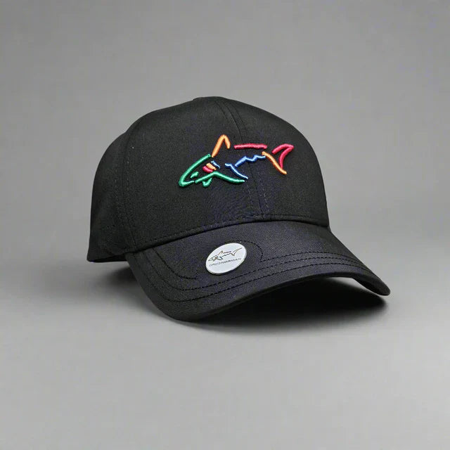 Greg Norman Men's Shark Logo Premium Golf Cap with Marker