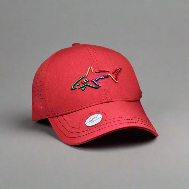 Greg Norman Men's Shark Logo Premium Golf Cap with Marker