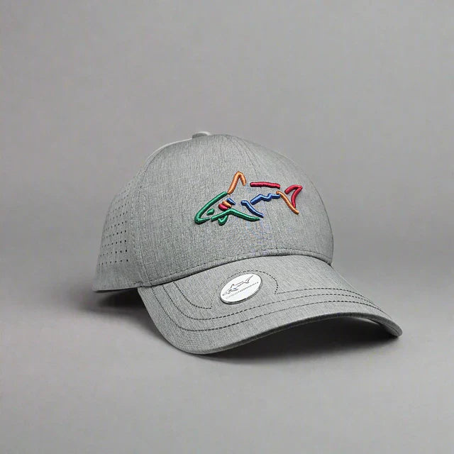 Greg Norman Men's Shark Logo Premium Golf Cap with Marker