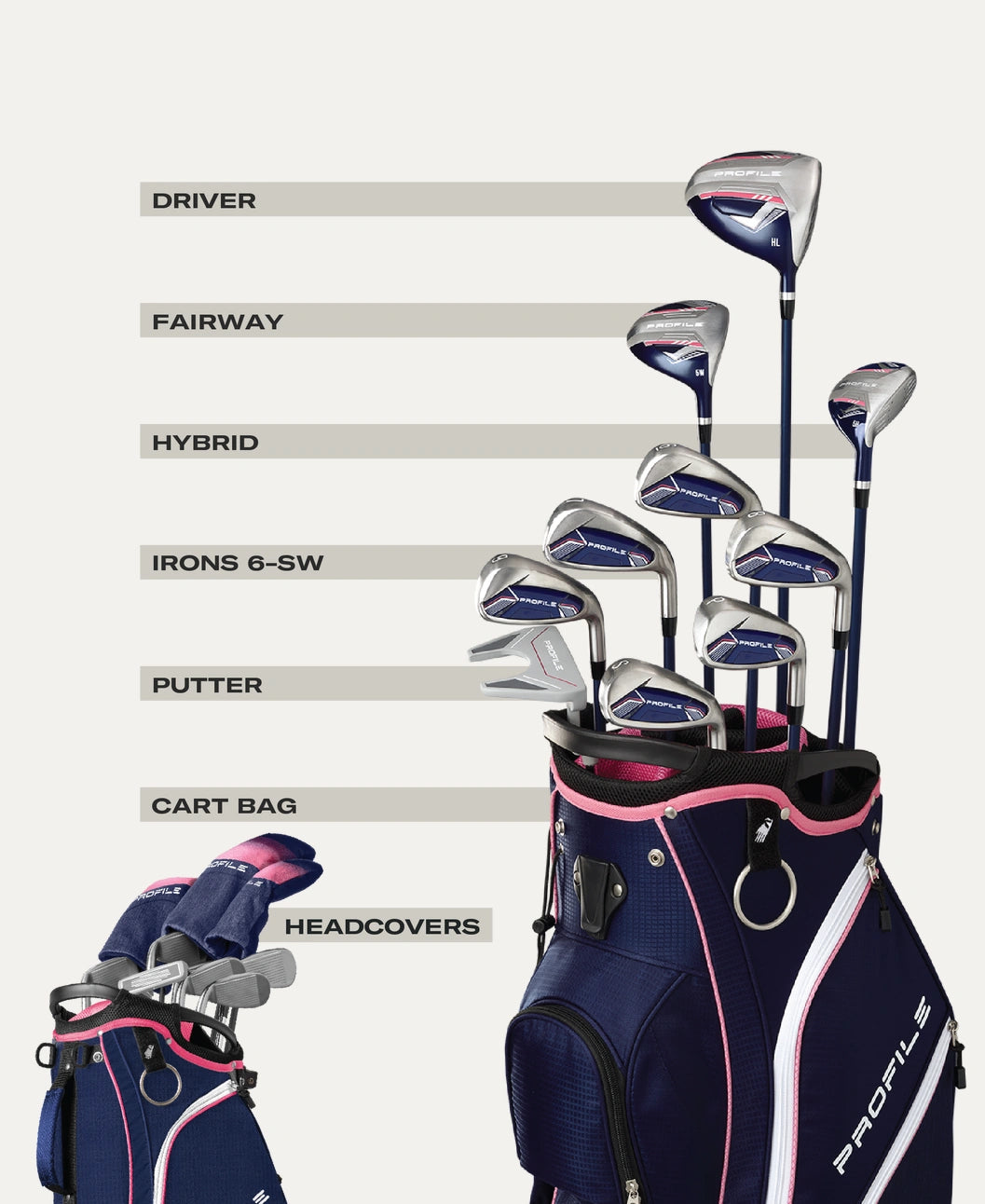 Wilson Women's Profile Complete Golf Set with Stand Bag
