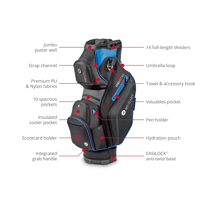 Motocaddy Pro-Series 14 Full Length Dividers Golf Cart Bag