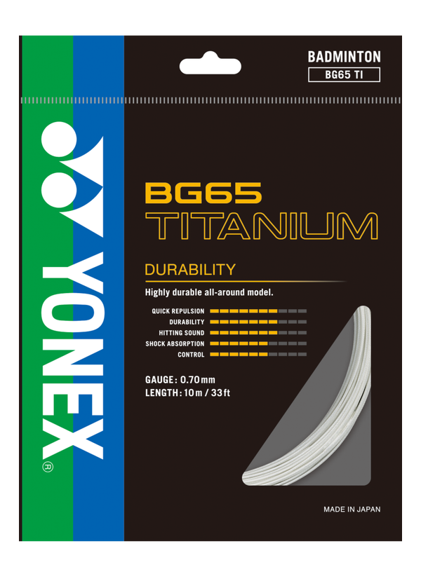 Yonex BG 65 Titanium Badminton String (Assorted)