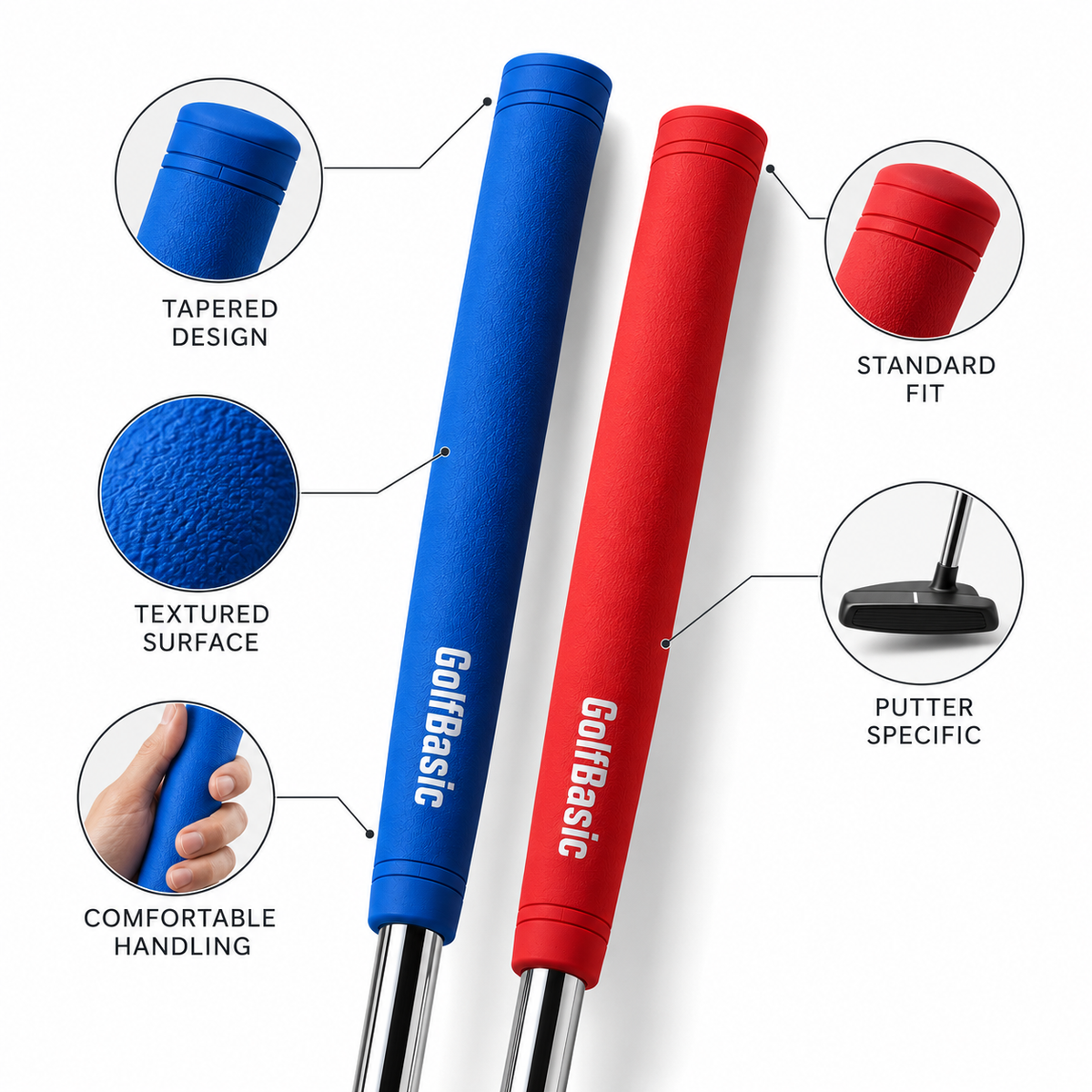 GolfBasic Textured Putter Grip