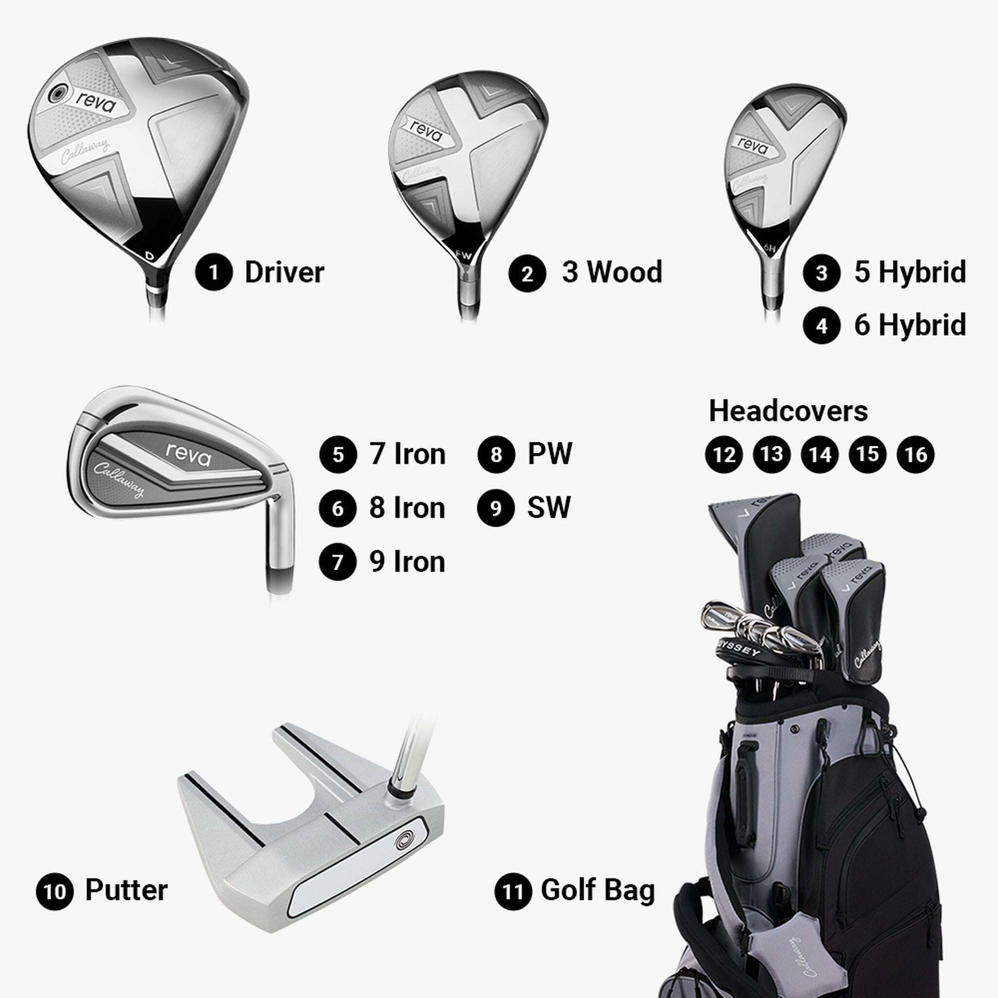 Callaway Women's REVA 11-Piece Package Set - Right Hand